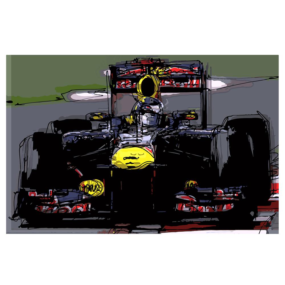 Sebastian Vettel F1 Red Bull Watercolor | By Artist Bilbeisi