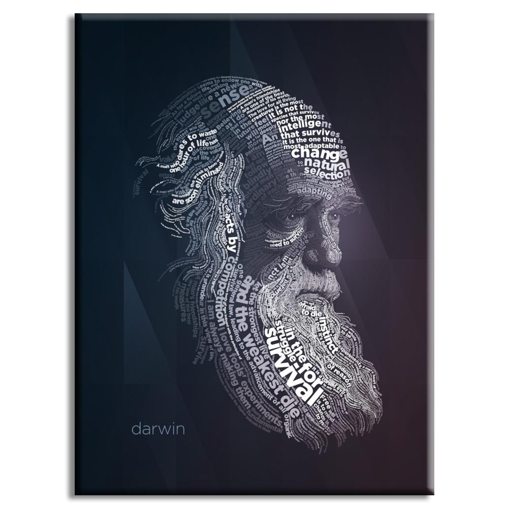 Darwin Typography Poster | Lynx Art