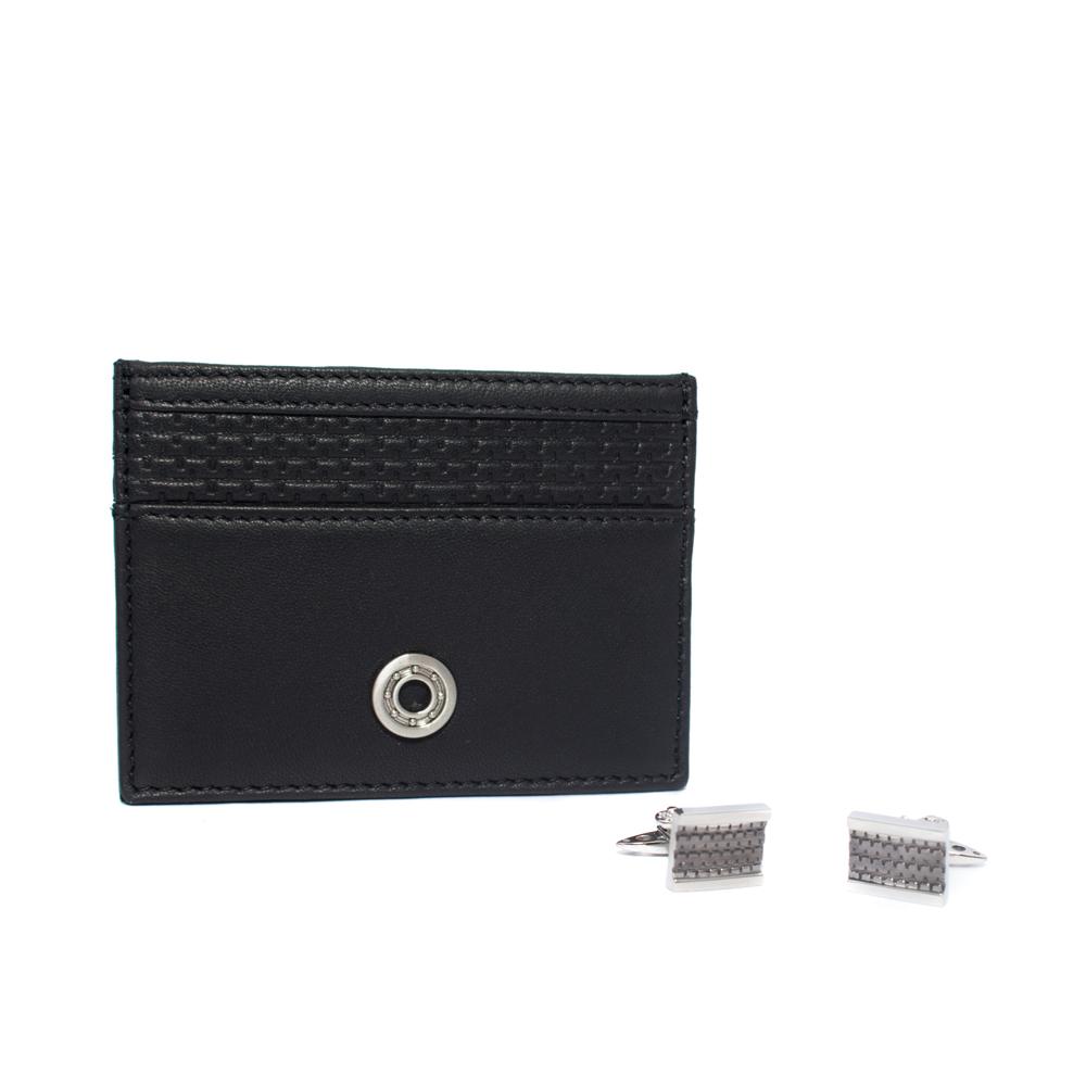 Leather Card Holder / Cufflinks Set |Tyre Tread | GTO London