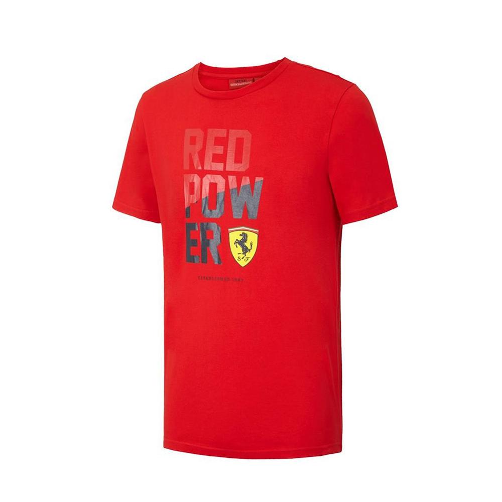 Scuderia Ferrari Red Power Graphic T-Shirt Mens | Motorstore